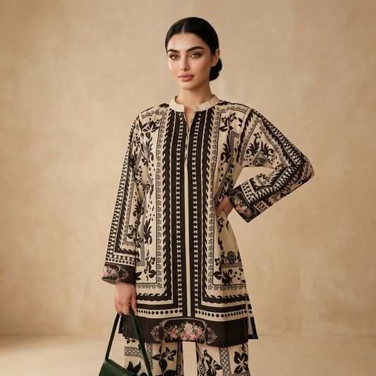 Swiss Lawn Printed 2-Piece Co-Ord Set