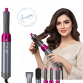 5-in-1 Professional Hair Styler Brush – Curler, Straightener & Low-Noise Hair Dryer