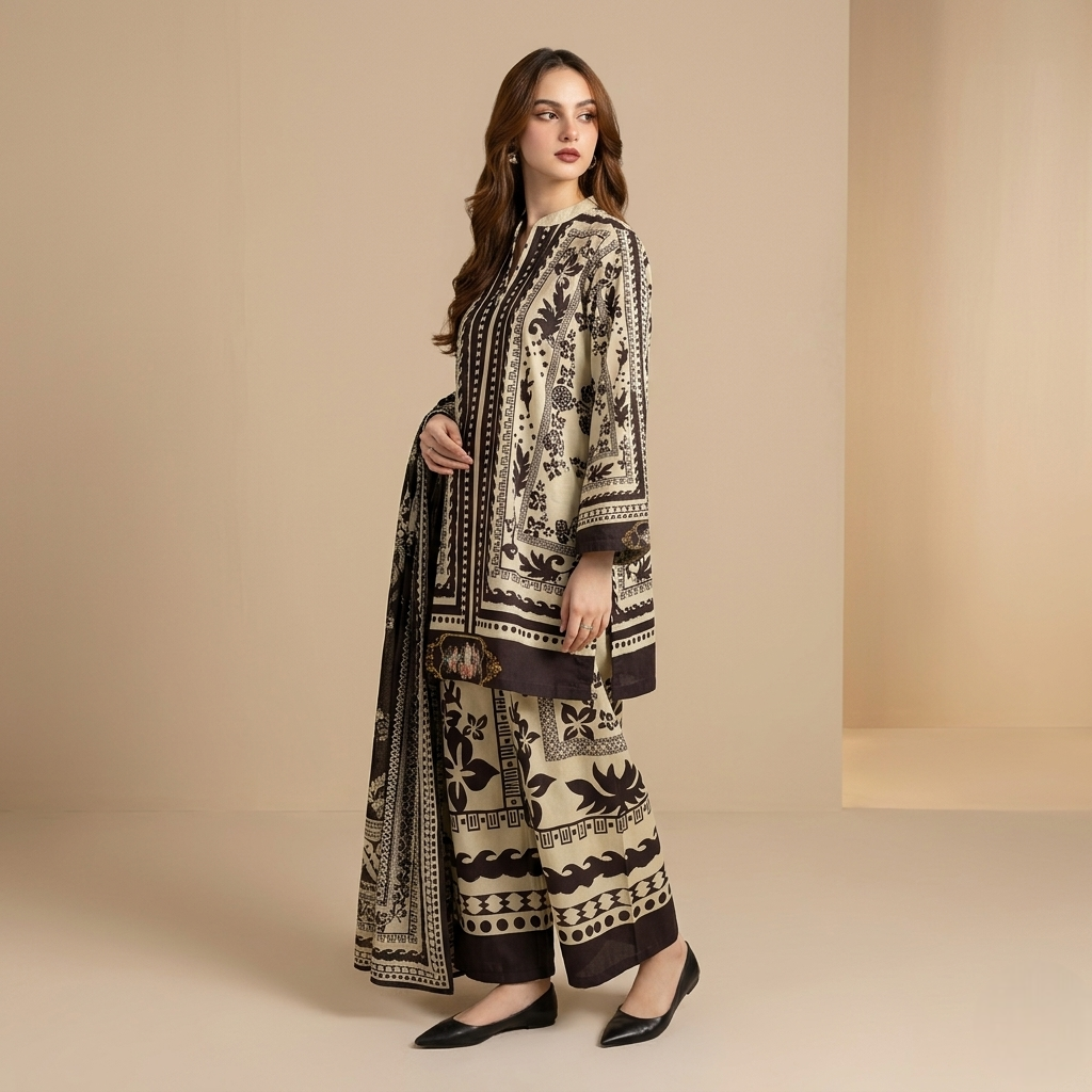 Swiss Lawn Printed 2-Piece Co-Ord Set