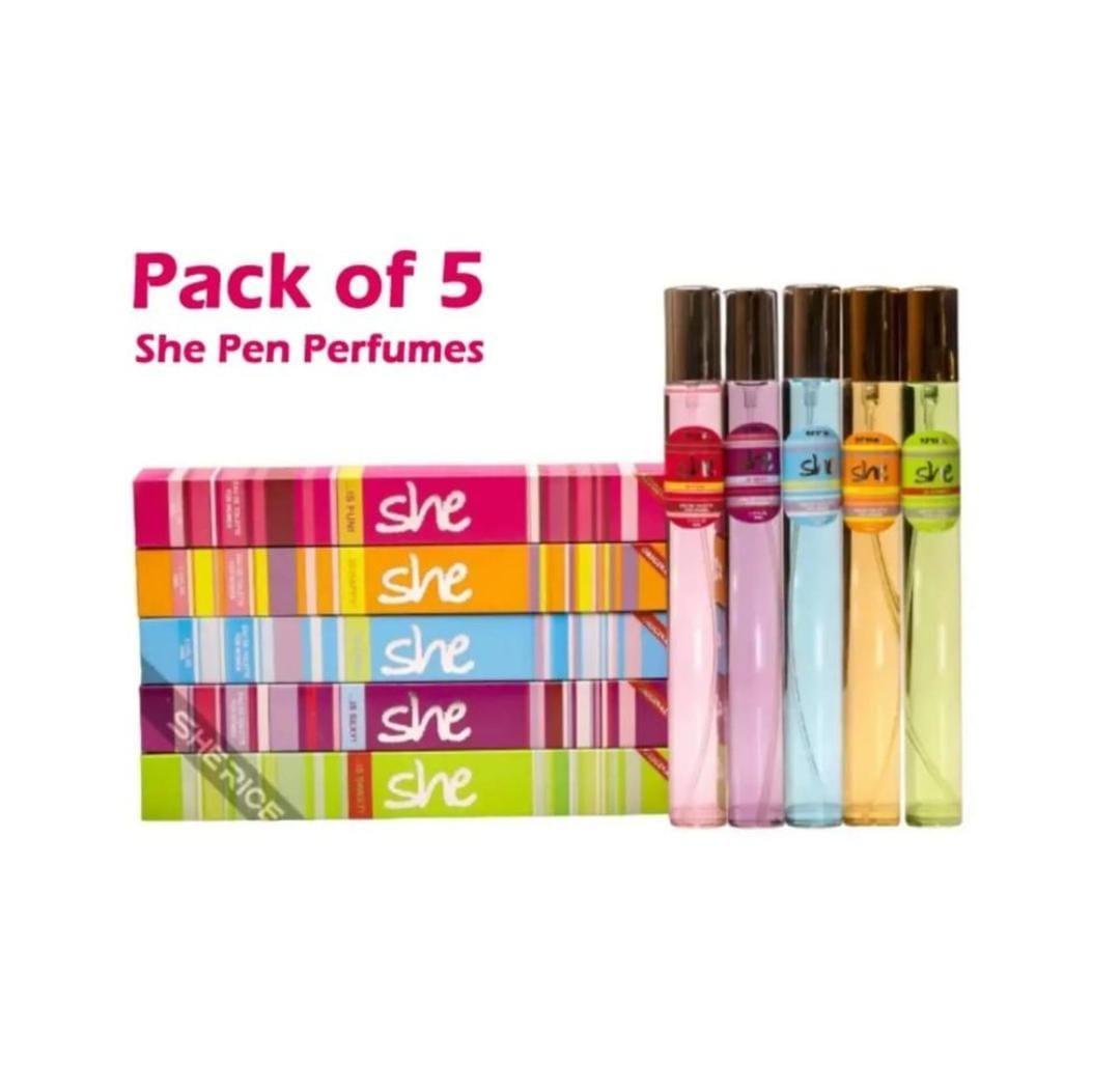 Long-Lasting Pocket Perfume for Women – Pack of 5 (35ml Each)