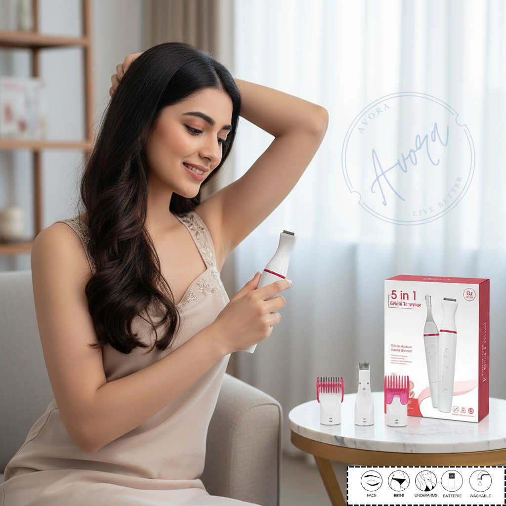 SmoothGlow Women’s Hair Trimmer – Easy-to-Clean Precision Shaver