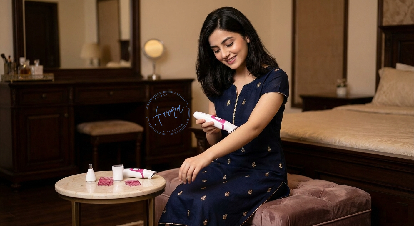 SmoothGlow Women’s Hair Trimmer – Easy-to-Clean Precision Shaver