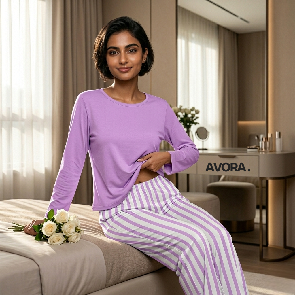 Premium Cotton Night Suit – 2 Pcs Set
